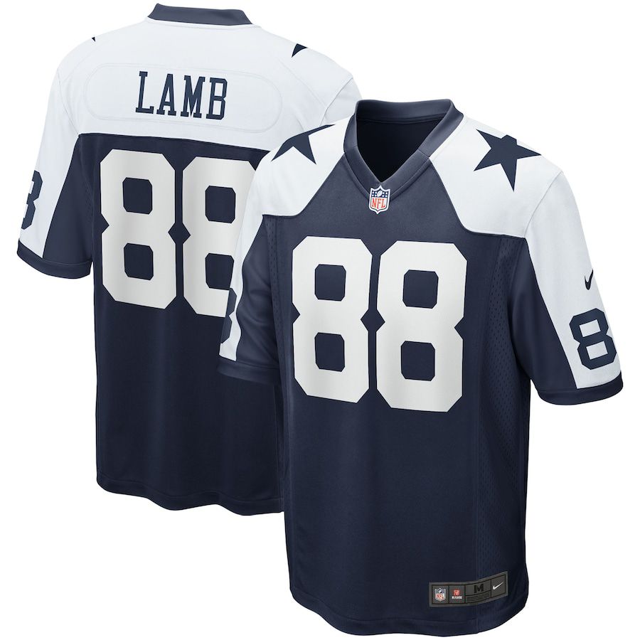 Men Dallas Cowboys 88 CeeDee Lamb Nike Navy Alternate Game Team NFL Jersey